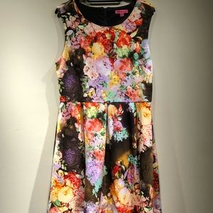 Betsey Johnson Suba Fit N Flare Floral Dress